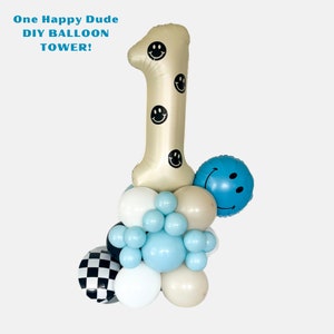 Palloncini One Happy Dude - Decorazioni a tema One Happy Dude - Kit palloncini fai da te One Happy Dude - Torre di palloncini One Happy Dude - Festa One Happy Dude immagine 7