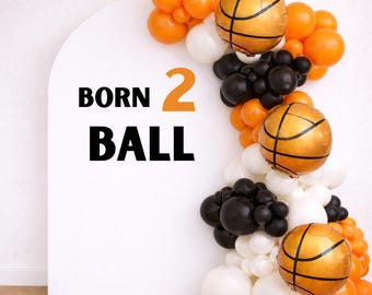 Guirnalda de globos de baloncesto - MVP de cumpleaños - Aros de cumpleaños - Cumpleaños de basquetbolista - Cumpleaños deportivo - Decoraciones para fiestas deportivas - Globos