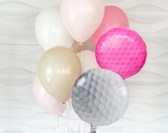 Globos de cumpleaños de hoyo en uno - Hoyo en uno - Cumpleaños de hoyo en uno - Globos de cumpleaños de golf - Fiesta de golf - Fiesta de cuatro cumpleaños - Golf
