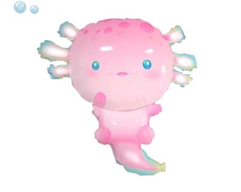 Ballon Axolotl - Anniversaire Axolotl - Ballons Axolotl - Tour de ballons - Ballons - Anniversaire ballons - Anniversaire sous le siège - Ballons