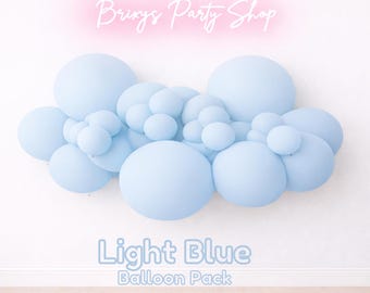 Guirnalda de globos celestes de 1,8 m - Guirnalda de globos para hacer tú mismo - Guirnalda de globos - Globos - Globos celestes - Globos de cumpleaños - Cumpleaños