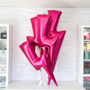 Lightning Bolt Balloons - One Happy Girl Balloons - One Happy Girl Decor - One Happy Girl Birthday - Happy Girl - Cool Babe - One Cool babe