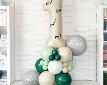 Hole In One Birthday Balloons - Hole In One - Hole In One Birthday - Golf Birthday Balloons - Golf Party - Four Birthday Party - Golf Tower