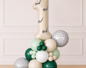 Hole In One Birthday Balloons - Hole In One - Hole In One Birthday - Golf Birthday Balloons - Golf Party - Four Birthday Party - Golf Tower
