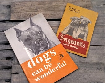 Vintage Dog Booklet Set, Dog Booklets, Vintage Advertising Booklets, Dog Lover Gift, Vintage Dog Ephemera, Vintage Dog Art Supply