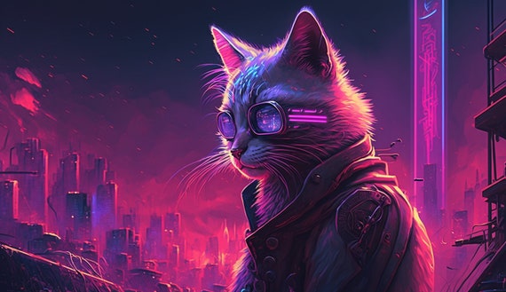 4K Wallpaper for PC: AI Cyberpunk Illustration