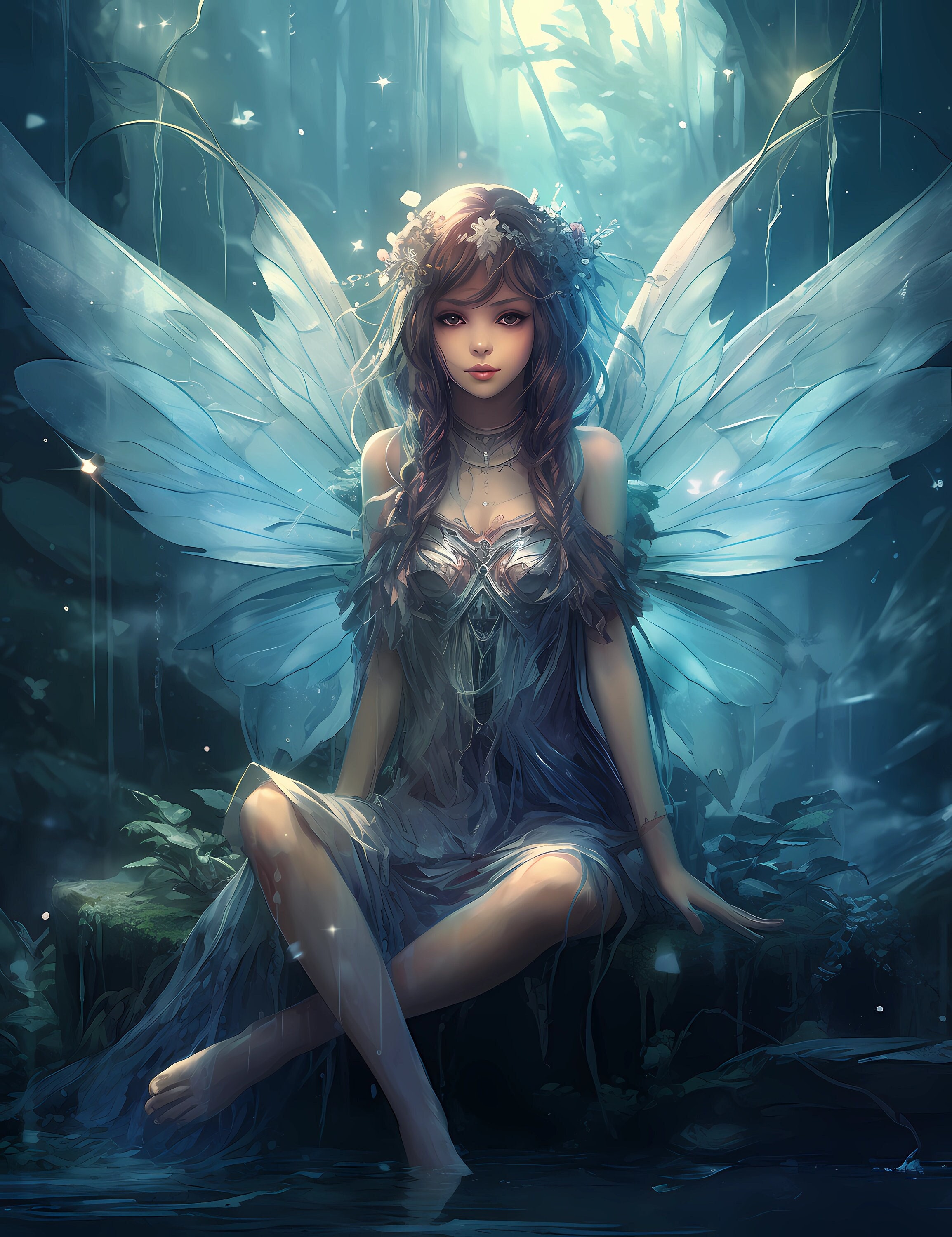 Fairy Digital Art. Fantasy Art. Etsy