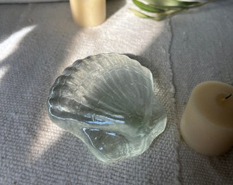 Vintage Glass Shell Paperweight