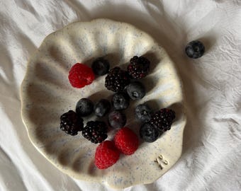 Maison Yuzu Ceramic Shell Dish, Dessert Plate, Tray, Catch All, Jewelry Holder