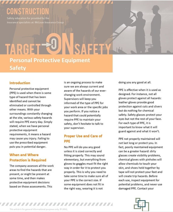 Construction Safety Template - Site Safety Template - Target On Safety Forms - Employee Protection Template - Laboratory Safety Template