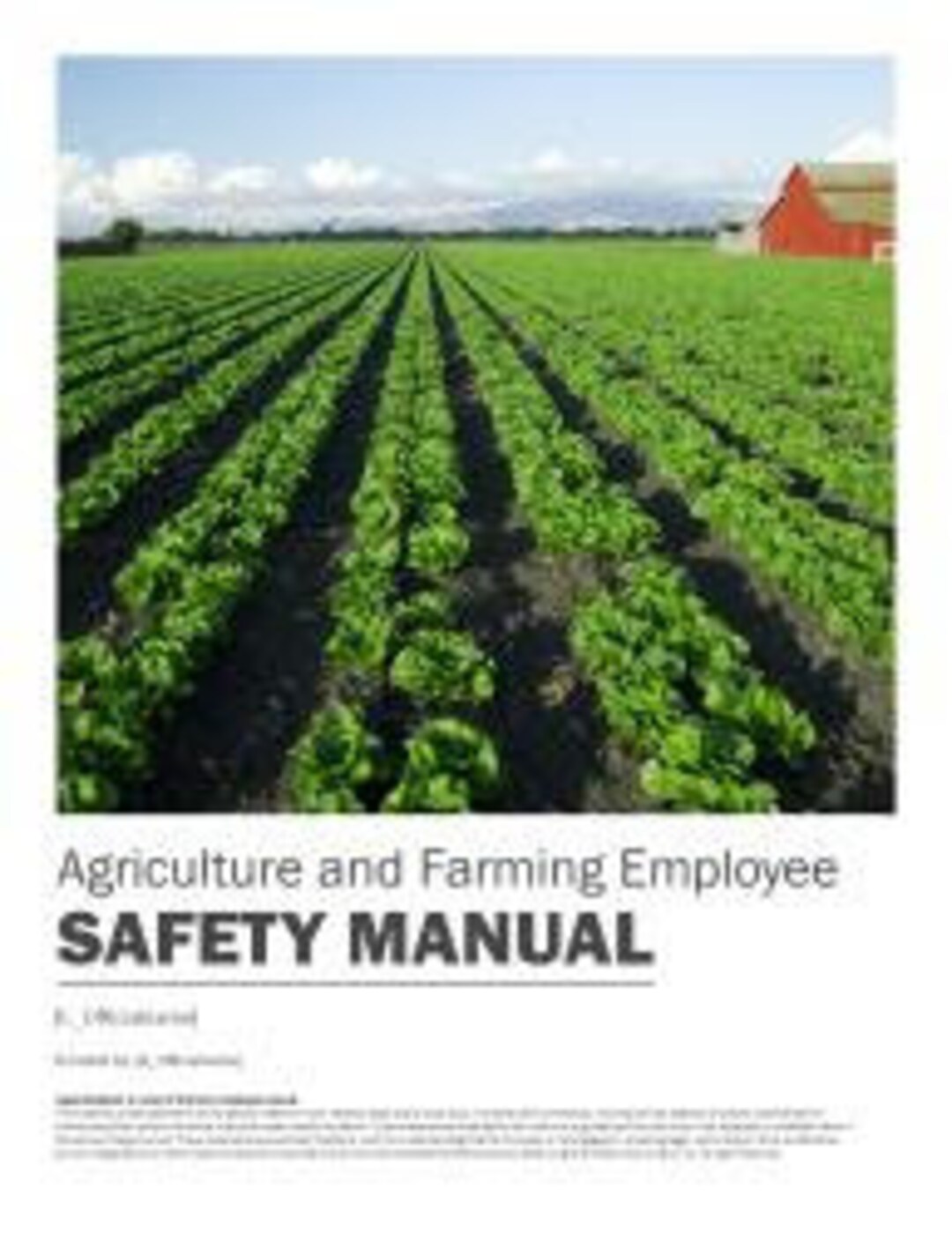 Farm Safety Manual Agriculture Safety Safety Protocols Etsy