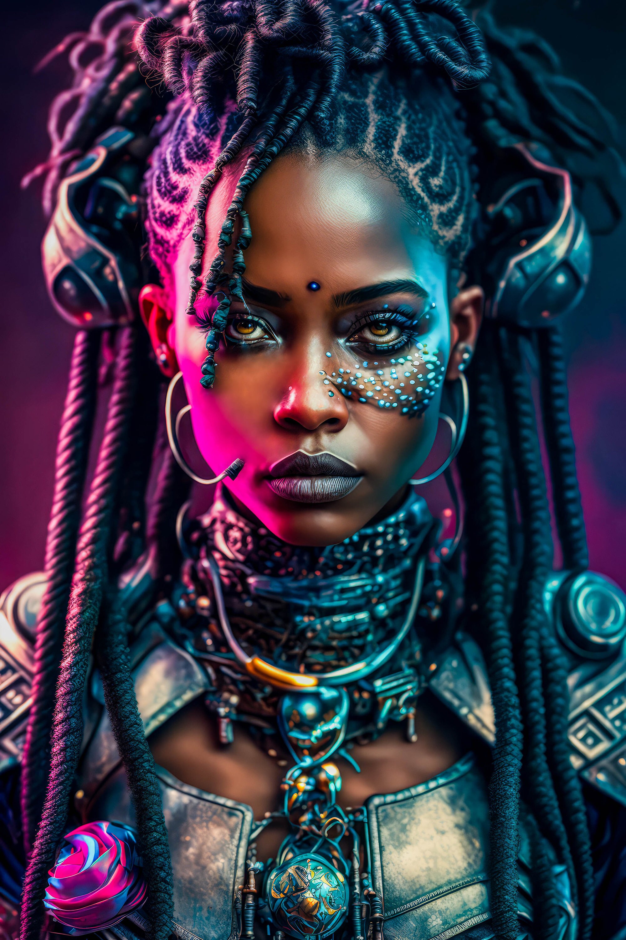 Cyberpunk Girl 5 - Digital Art Print, Wall Art, Digital Download, Home ...