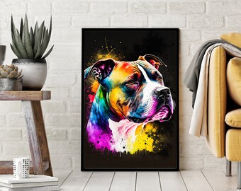 Pop Art Dog 1 - Digital Art Print, Wall Art, Digital Download, Home Decor, Printable