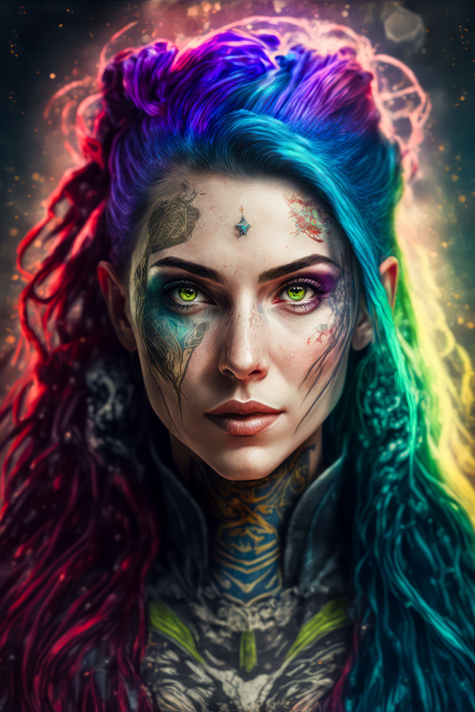 Cyberpunk Girl 4 Digital Art Print, Wall Art, Digital Download, Home ...