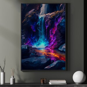 Fantasy Landscape 1 - Digital Art Print, Wall Art, Digital Download, Home Decor, Printable, Watercolor