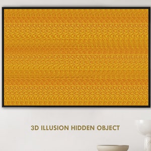 Keep Calm, 3D Stereogram, Optical Illusion, Instant Download, Wall Art, Home Decor, Printable