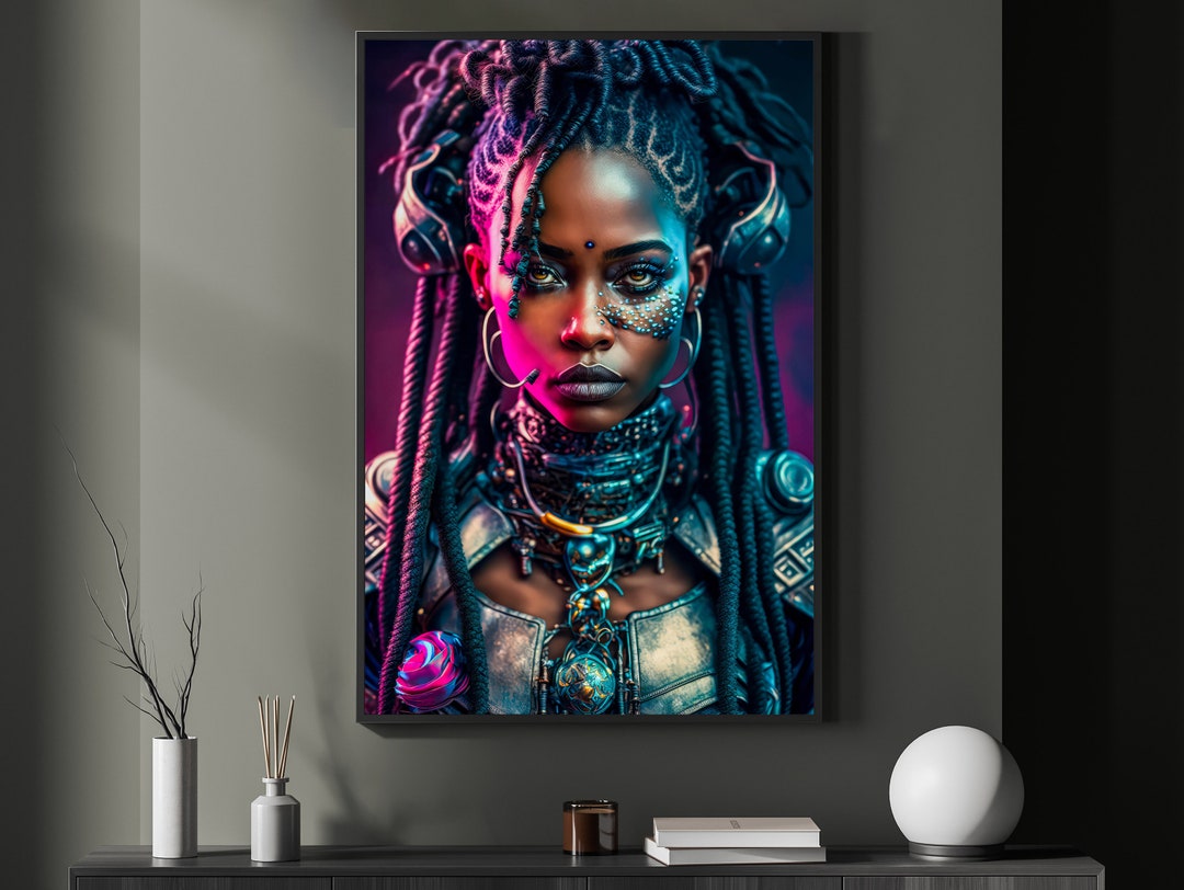 Cyberpunk Girl 5 - Digital Art Print, Wall Art, Digital Download, Home ...