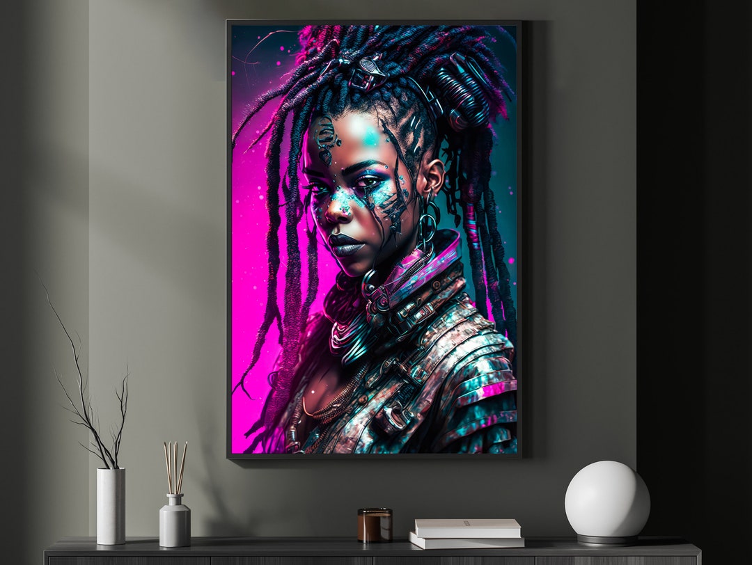 Cyberpunk Girl 6 - Digital Art Print, Wall Art, Digital Download, Home ...