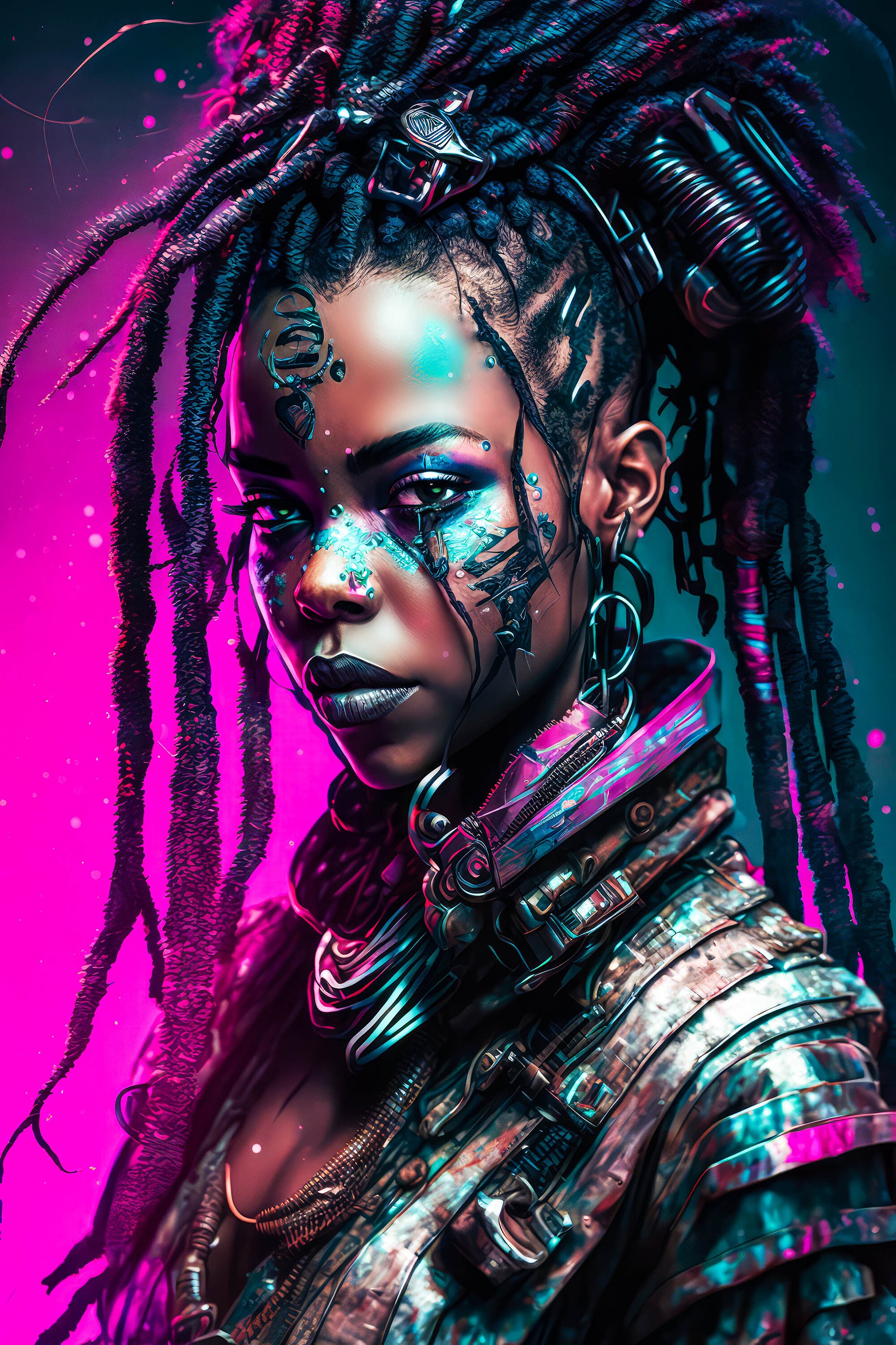 Cyberpunk Girl 6 Digital Art Print, Wall Art, Digital Download, Home ...