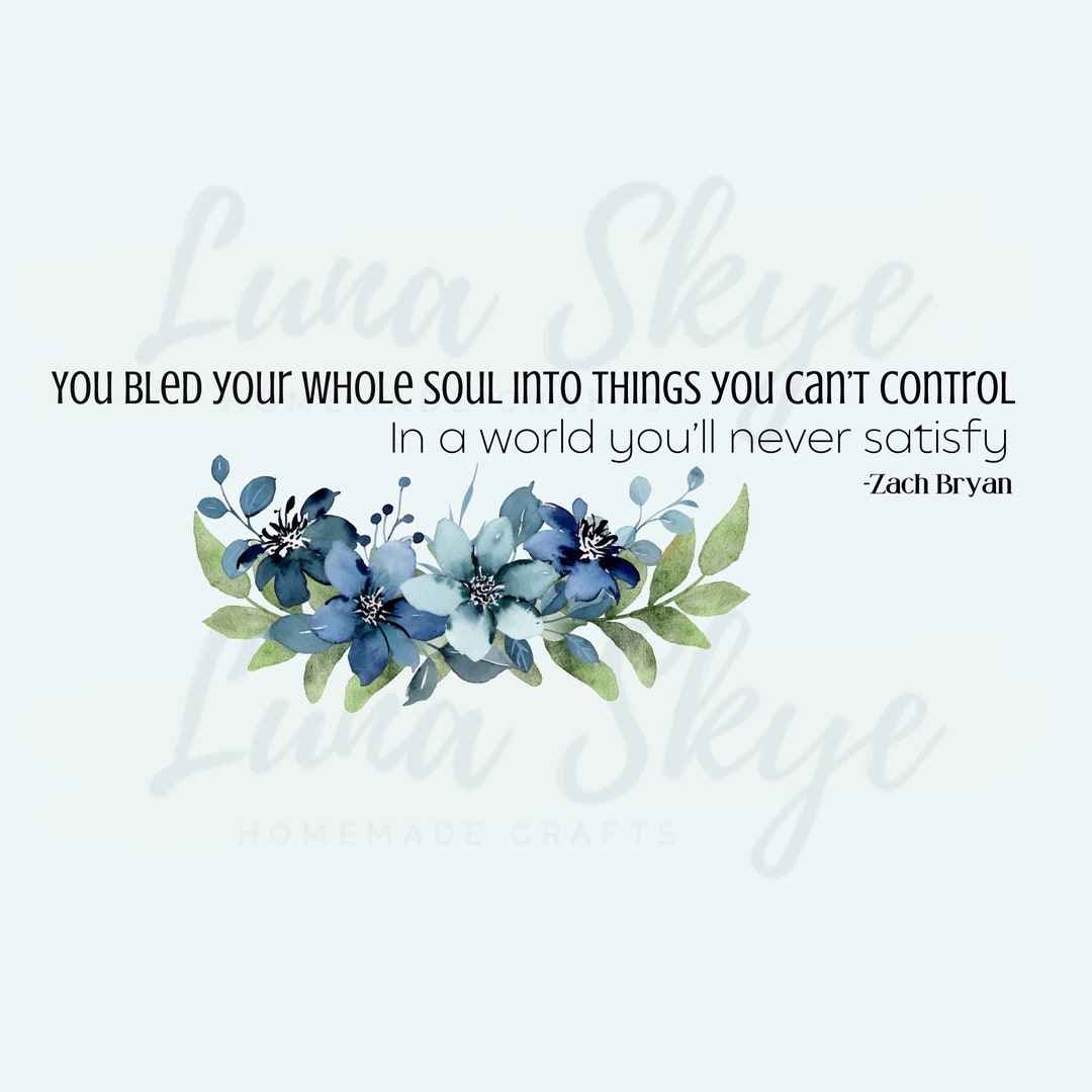 Zach Bryan Tourniquet Lyric SVG/PNG Files for Download Etsy