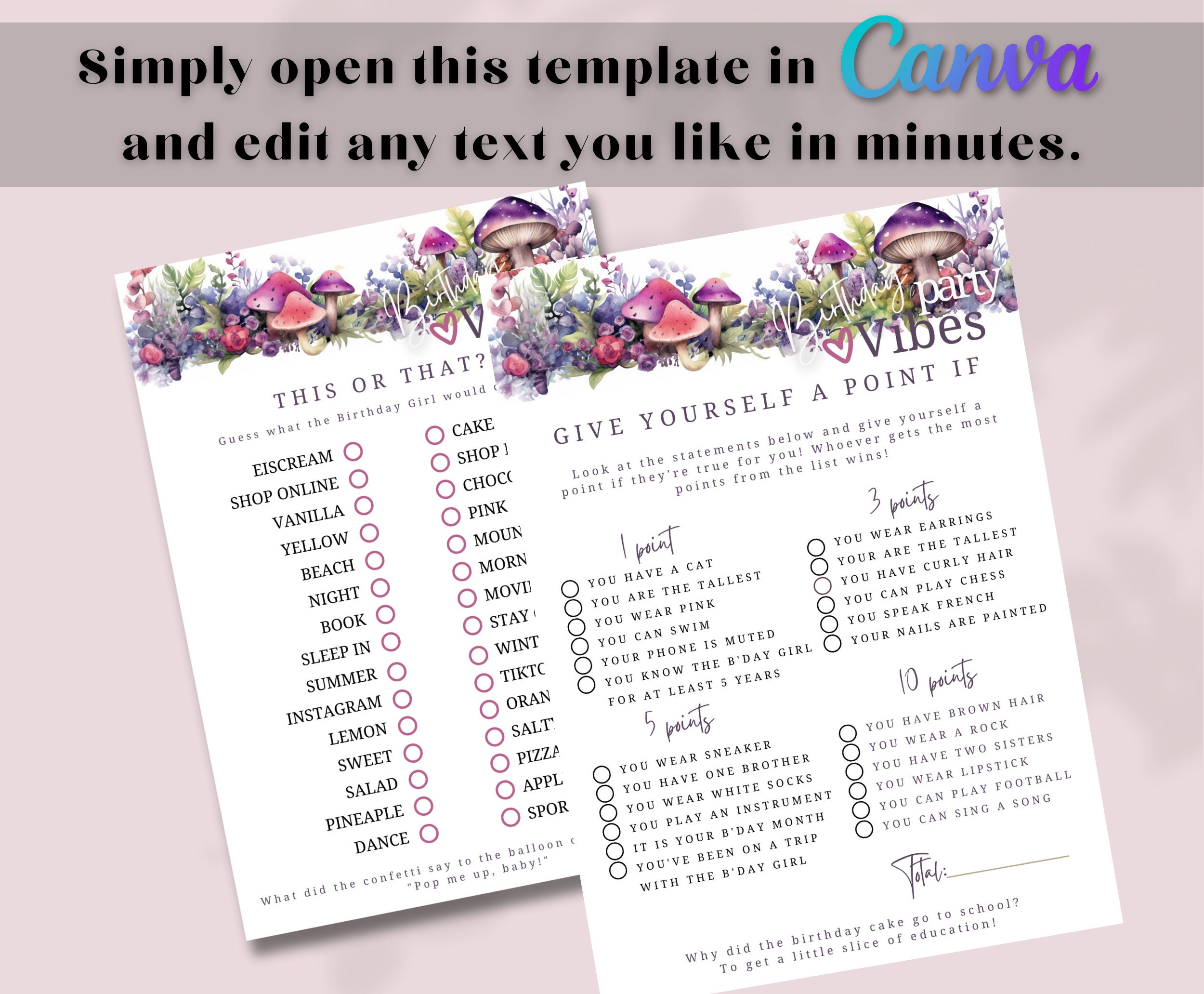 50pc Ultimate Teen Girls Party Games Bundle, Printable Games for Her ...