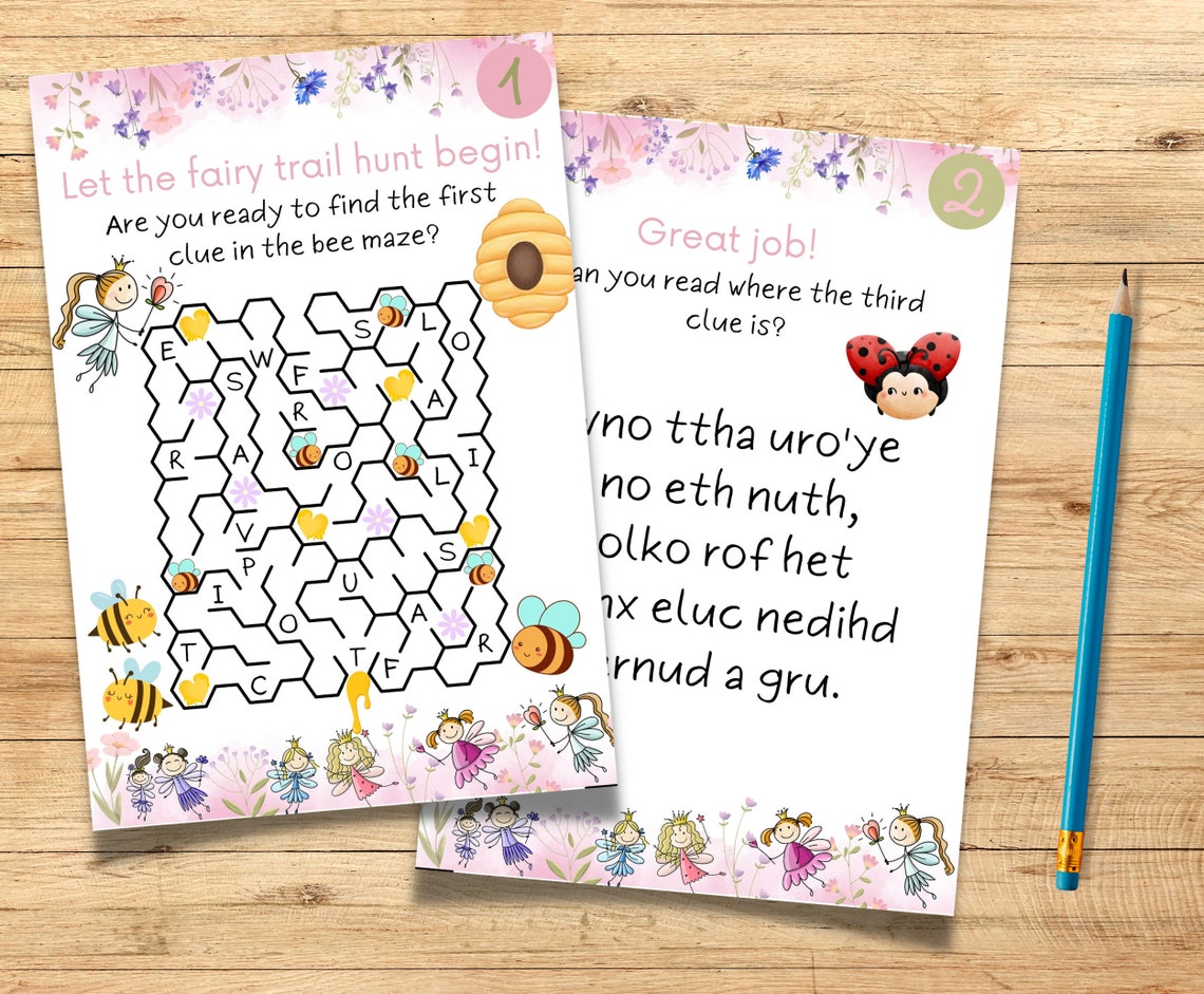 Indoor Printable Fairy Scavenger Hunt, Instant Download Kids in House ...