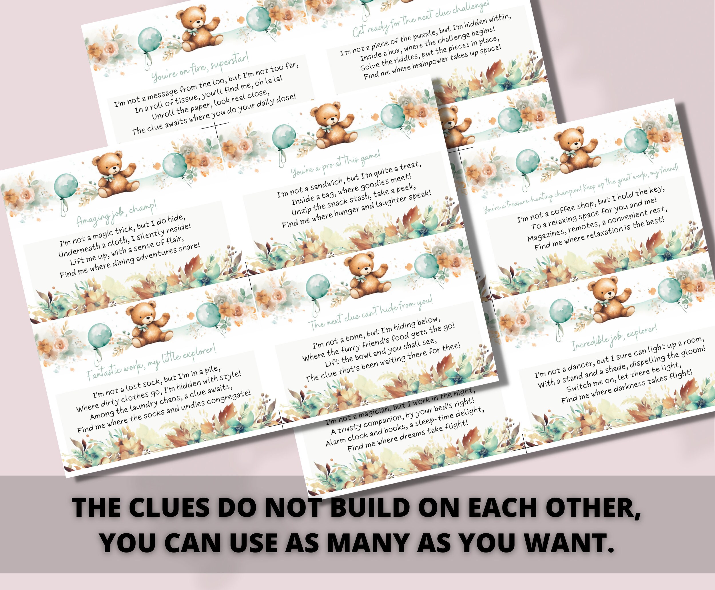 Pregnancy Reveal Indoor Scavenger Hunt for Siblings, Treasure Hunt Clue