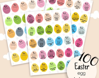 Easter Egg Tokens for Kids, Instant Download Easter Egg Coupons, Printable Easter Voucher, Easter Tickets for Kids, Easter Family Activity