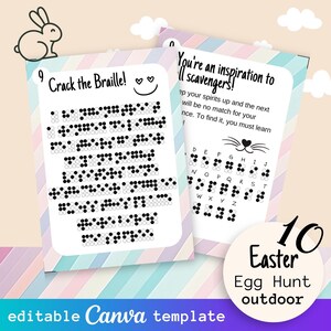 Editable Printable Teen & Adult Outdoor Easter Egg Hunt, Kids Canva Template Bunny Hunt Game, Teens Scavenger Hunt Clue Game
