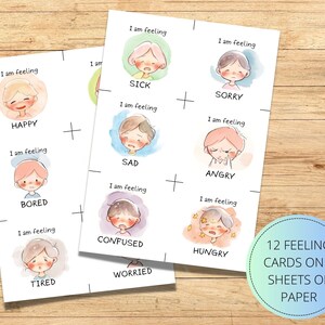 Printable Emotion Flashcards and Poster for Toddlers, Feelings Chart ...