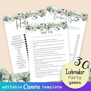 30st Icebreaker Adult Party Games Bundel, Afdrukbare Ice Breaker Vragen, Office Party Game Template, Happy Hour Bingo, Volwassen Tafelpraat