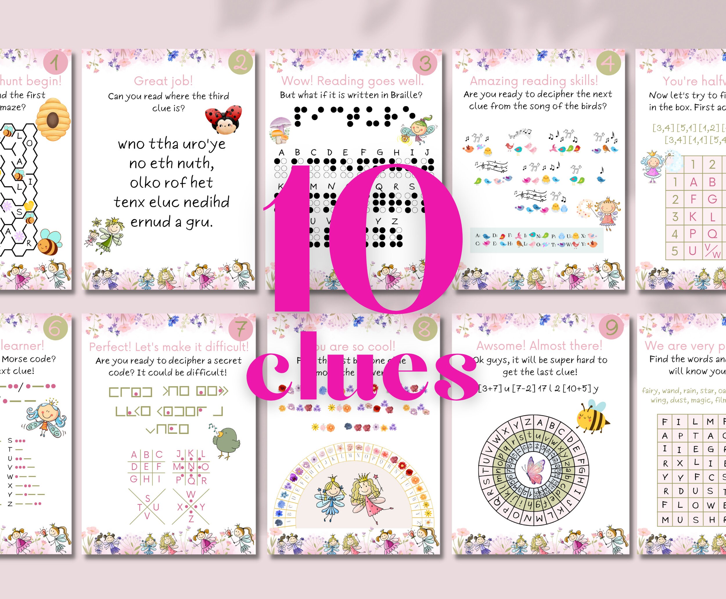 Indoor Printable Fairy Scavenger Hunt, Instant Download Kids in House ...
