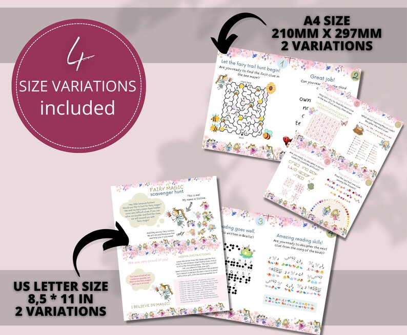 Outdoor Printable Fairy Scavenger Hunt, Instant Download Kids Garden ...