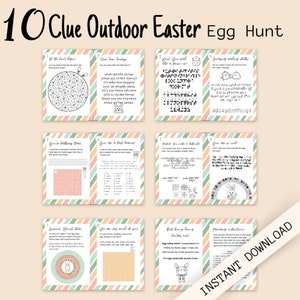 Printable Teen & Adult Outdoor Easter Scavenger Hunt, Instant Download Adult Bunny Hunt Game, Easter Egg Hunt Game, Teens Kids Clue Game, Kids difficult easter eggs hunt, garden scavenger hunt, easter yard party game, children easter egg hunt