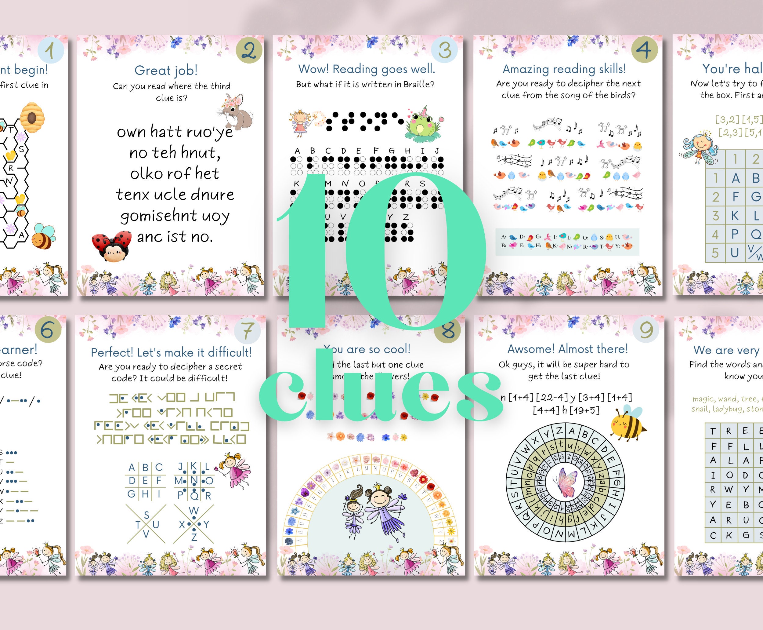 Outdoor Printable Fairy Scavenger Hunt, Instant Download Kids Garden ...
