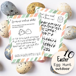 Printable Teen & Adult Outdoor Easter Scavenger Hunt, Instant Download Adult Bunny Hunt Game, Easter Egg Hunt Game, Teens Kids Clue Game, Kids difficult easter eggs hunt, garden scavenger hunt, easter yard party game, children easter egg hunt