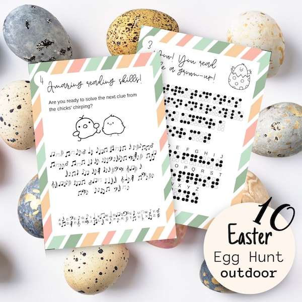 Printable Teen & Adult Outdoor Easter Scavenger Hunt, Instant Download Adult Bunny Hunt Game, Easter Egg Hunt Game, Teens Kids Clue Game