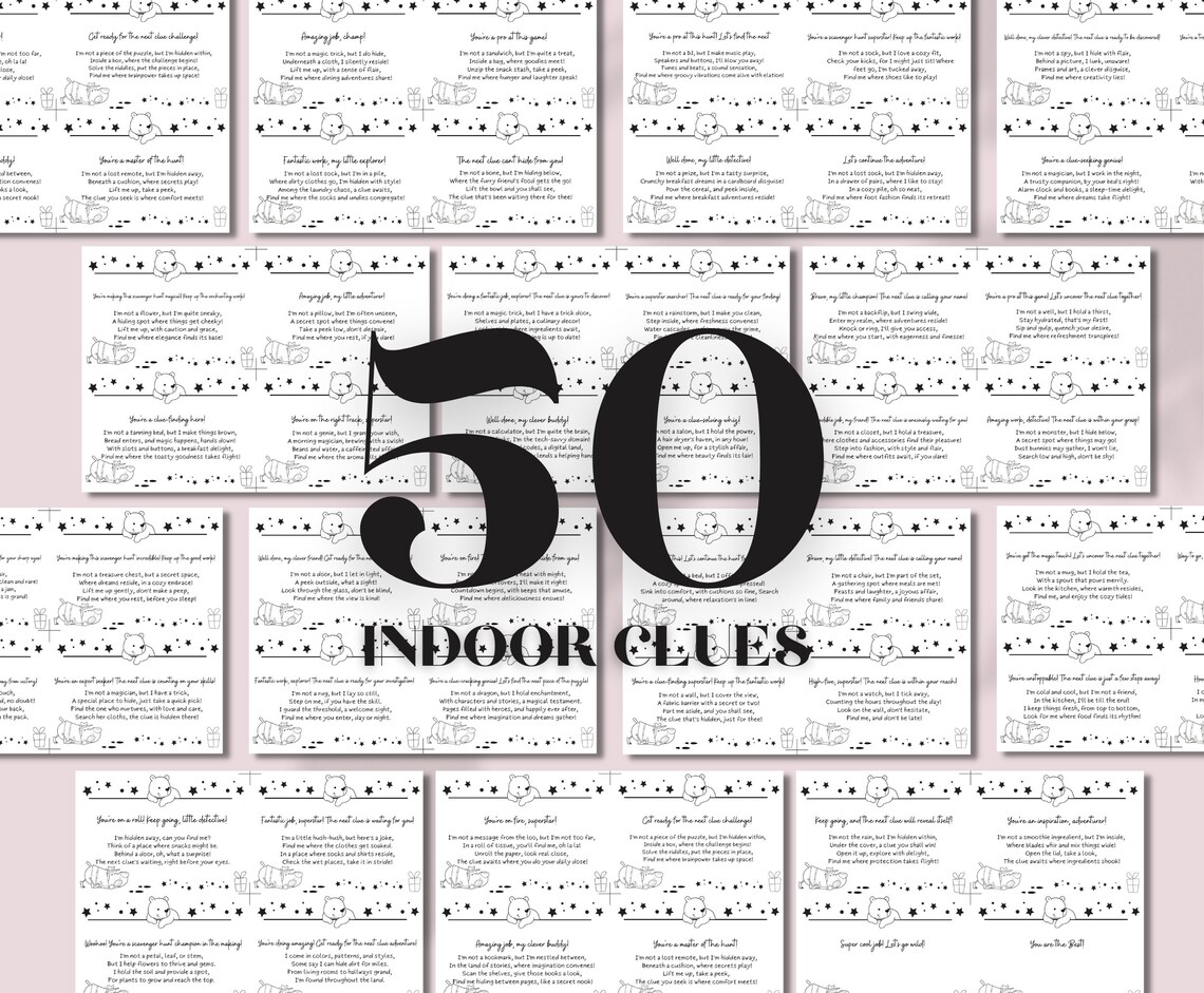 Pregnancy Reveal Indoor Scavenger Hunt for Siblings, Treasure Hunt Clue