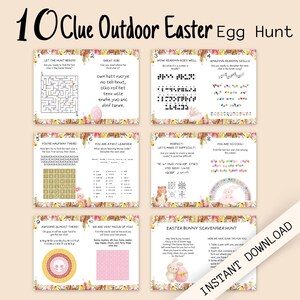 Printable Kids Outdoor Easter Scavenger Hunt, Instant Download Children ...