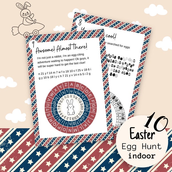 Printable Teen & Adult Indoor Easter Scavenger Hunt, Instant Download Adult Bunny Hunt Game, Easter Egg Hunt Game, Teens Kids Clue Game