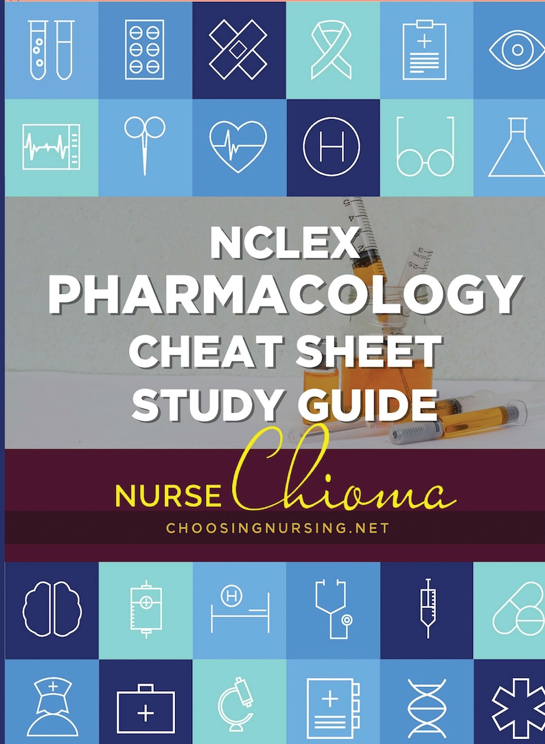 NCLEX Pharmacology Cheat Sheet Book Etsy