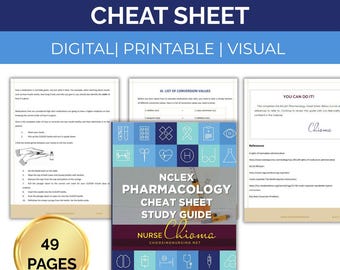 Pharmacology Cheat Sheet- Ebook