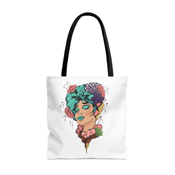 Customizable tote bag, durable, laminated, black cotton handles. Add your design (IMAGE OR TEXT)