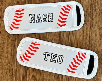 Personalized Baseball Popsicle Holder/Sleeve