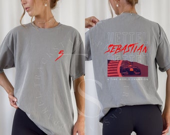 Comfort Color Sebastian Vettel Tshirt Formula One Tee Sebastian Vettel Gift F1 Gift Racing Inspired Shirt Aesthetic Racing Clothing