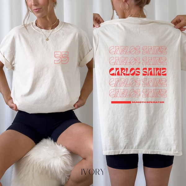 Comfort Color Carlos Sainz Tshirt Formula One Tee Carlos Sainz Gift F1 Gift Racing Inspired Shirt Aesthetic Racing Clothing