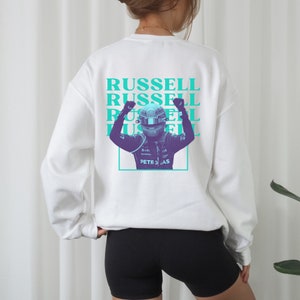 George Russell Sweatshirt Formel 1 Crewneck George Russell Geschenk F1 Geschenk Racing inspiriert Shirt Grand-Prix-Kleidung Ästhetisches Racing Shirt
