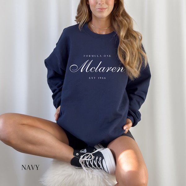 McLaren Sweatshirt Formula One Crewneck McLaren Gift F1 Gift Racing Inspired Shirt Grand Prix Clothing Aesthetic Racing Shirt