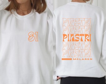 Oscar Piastri Sweatshirt Formel 1 Crewneck Oscar Piastri Geschenk F1 Geschenk Racing inspiriert Shirt Grand-Prix-Kleidung Ästhetisches Racing Shirt