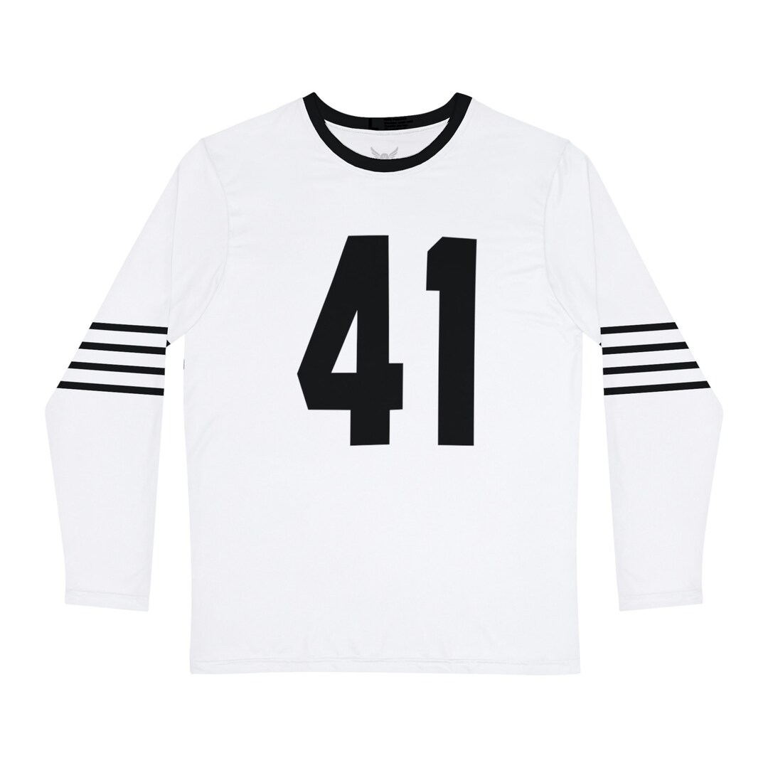 White & Black Stripe Retro Football Shirt Etsy